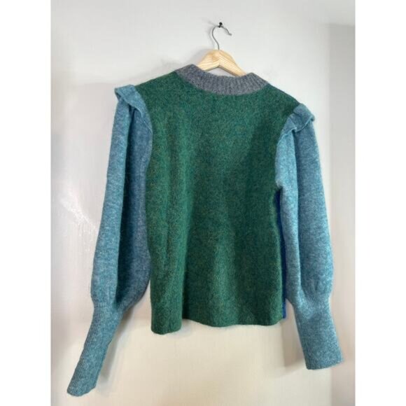 NWT Baum Und Pferdgarten Camryn Alpaca-Blend Sweater Green Block Size: Large - Picture 6 of 8